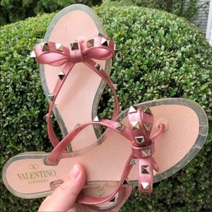 Pink studded authentic Valentino sandals